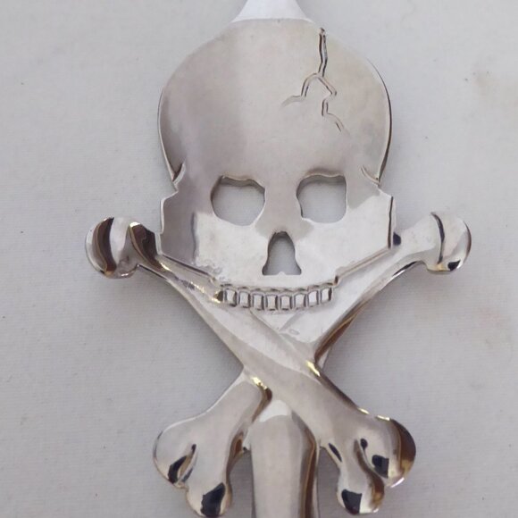 NEW SKULL CROSSBONES GLASS COCKTAIL SHAKER TOXIC SPIRITS NAPKINS ABSINTHE SPOON - Picture 5 of 15